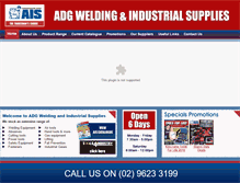 Tablet Screenshot of adgweldingsupplies.com.au